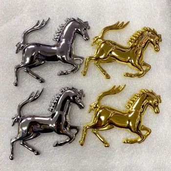 Модни Сребърно-Златни Метални Етикети, В Стила на Коня, Иконата на Коня, Емблема, 3D Метални Автомобилни Стикери, Страничните Стикери За Тялото flyHorse, Аксесоари