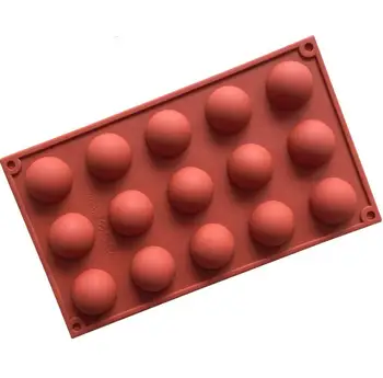 Креативна силиконова форма за торта с 15 гладка куполи САМ, форма за шоколад, форма за пудинг, 100 бр., Безплатен DHL SN2002