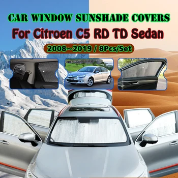 Авто сенника е с Пълно Покритие За Citroen C5 RD TD 2008 ~ 2019 Седан 2009 Анти-UV сенника На Прозореца, Автоаксесоари