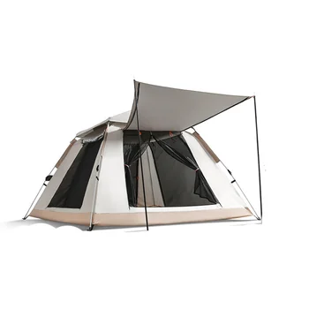 Градинска шатра, непромокаемая, плажна, сгъваема, за къмпинг, с дебела сребрист покритие, голяма палатка