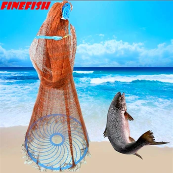 Finefish, стил на САЩ, формовани мрежа с Височина 1,5-3,6 М, Риболовна мрежа за ръчно въвеждане на открито Лов, Капани с по-малка дупка, Риболовна мрежа