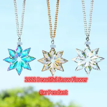 Прозрачен кристален медальон във формата на Снежинки, декоративни Орнаменти, Ловец на Слънцето, Висулка във формата на Снежинки, Аксесоари, Бутик за подаръци за Коледа