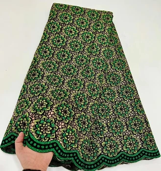 Вуалевое дантела В Швейцария 2023 Висококачествена Мека Дубай най-Новата тъкан памучен лейси плат за жени Party 5Yard HD056