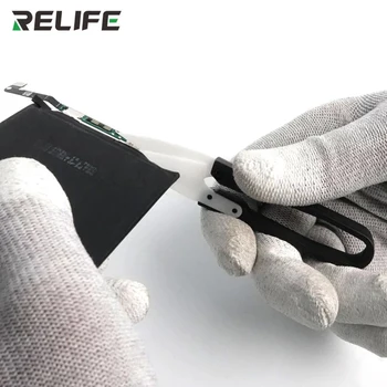 Relife RL-102 Изолирани керамични U-образна форма на ножица за ремонт на специални акумулаторни батерии, антистатик изолация, безопасни ножици, ръчни инструменти,