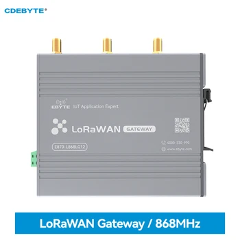 SX1302 868 Mhz Индустриална врата LoRaWAN полу-дуплекс CDEBYTE E870-L868LG12 27dBm 3 км DC8 ~ 28V Многоканален Безжичен шлюз