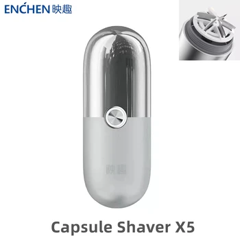 Капсульная бръснач Youpin ENCHEN X5 с една глава IPX7, водоустойчив интелектуална преносима самобръсначка с двойно предназначение срещу защипывания брадата, влажна, суха