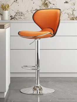 Скандинавски бар стол До стол, Бар мебели стол за рецепцията Бар стол Модерен минималистичен стол с висока облегалка