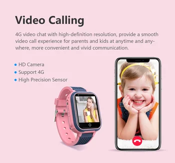 LT21 Детски смарт часовници За момчета с 4G Камера, Проследяващите Локатор, Часовници за Видеоразговори за Момичета, Водоустойчиви Часовници за Apple Huawei, Xiaomi