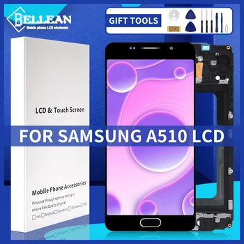 5.2 Инча За Samsung Galaxy A510 LCD дисплей Super Amoled A5 2016 сензорен цифрователем A510F A510F/DS A510M Екран възли