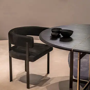 Прости модерни тъканни трапезни столове за обзавеждане на трапезария Стол на скандинавския дизайн е Креативен лесен за хранене на стол с луксозен стол