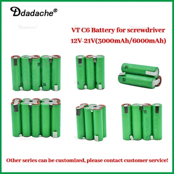 Последователното свързване на 12-21 В Отделението блок VTC6 US18650VTC6 (3000 mah-6000 mah) Батерия 30A за батерии на винтоверти 18 В По индивидуална заявка