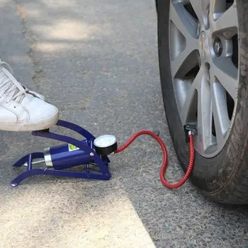 Мини-foot помпа Преносим foot помпа за високо налягане Авто авто foot надуваем помпа за гуми автомобилен въздушен компресор компресор