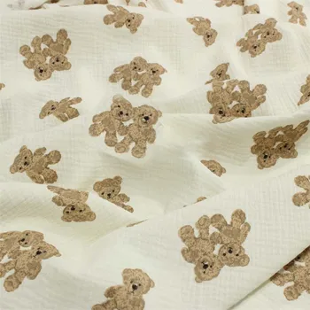 135 см X 100 см Висококачествена Мека Тънък Памучен Плат с двойно текстура на Листата от Крепа За Производство на ризи, Рокли, бельо, Кърпа 180 г/м