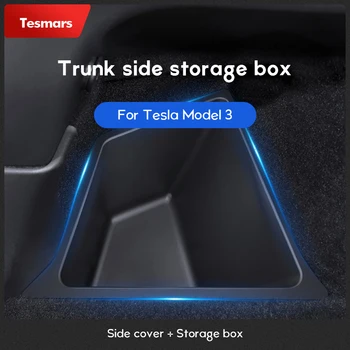 Странични Чекмеджета за Съхранение на Задния Багажник Tesla Model 3, Кутия-Органайзер за Задния Багажник, Водоустойчив Кофи за Боклук, Без Мирис, Автомобилни Аксесоари