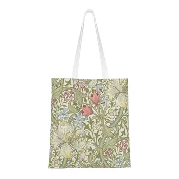 Чанти за пазаруване William Morris Art хранителни Стоки, забавен принт, холщовая чанта за купувачите чанта с флорални текстил модел