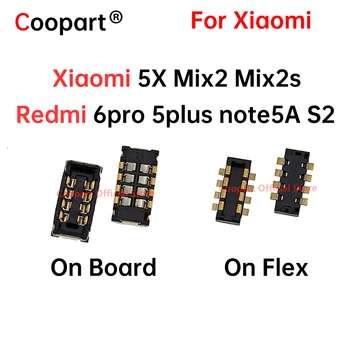 2 елемента, 8-пинов вградена Батерия спк стартира строителни onnector Притежателя Скоба за Контакт На Борда На Flex за Xiaomi Mi 5X Mix2 Mix2s Redmi 6pro 5plus note5A S2
