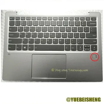 YUEBEISHENG Нови за Lenovo Ideapad 720S-13 акцент за ръцете, горната част на кутията американска клавиатура, Тъчпад с дупка FP, осветление, сребрист