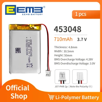EEMB 453048 Батерия 3,7 На 700 mah, Литиево-Полимерна Батерия За Видеорегистратора, Фенерче, Bluetooth говорител, GPS, Камера