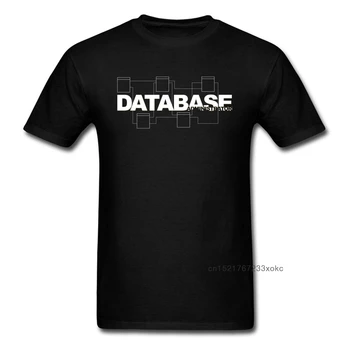 Тениска Администратор на база данни, Geek Тениска на Man, Тениска с надпис, Луксозни Летни Блузи, Геометрична Тениска, Памучен Черно-Бели Дрехи По Поръчка