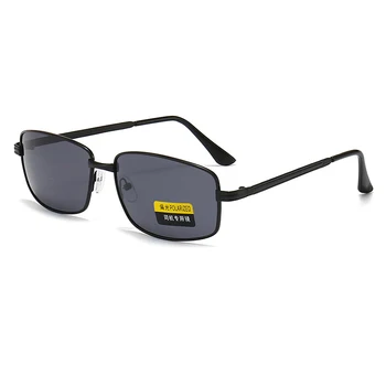 Модни Реколта правоъгълни поляризирани Слънчеви очила за мъже Класически тенденция Шофиране Риболов, Слънчеви Очила метална квадратна рамка Очила