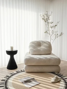 Диван тофу от мека тъкан без подлакътник, подвижни и моющийся модул, пуховый разтегателен диван 