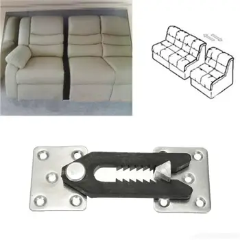 U-образен метален конектор на сечение на мебели с метални листове и пластмасова катарама