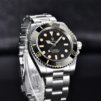 Нов мъжки механичен часовник PAGANI DESIGN, ретро дизайн, висок клас марка, автоматични часовници от сапфир стъкло, луксозни часовници за гмуркане с керамично безелем