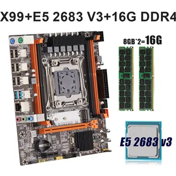 Дънна платка X99 Xeon E5 2683 V3 И 2*8 GB DDR4 2133 Mhz ECC REG RAM memory NVME M. 2 USB3.0 SATA3.0 PCIE 16X