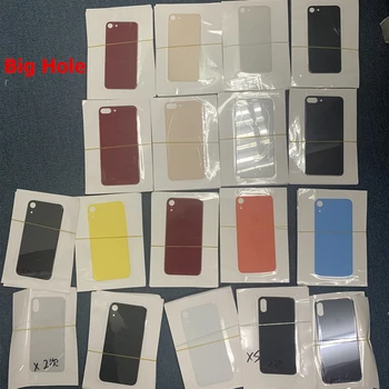 На задното стъкло с голяма дупка, за iPhone, X, на капака на отделението за батерията за iPhone XS Max, корпуса на задния капак за iPhone XS, задната част на кутията, черно, Бяло, златни