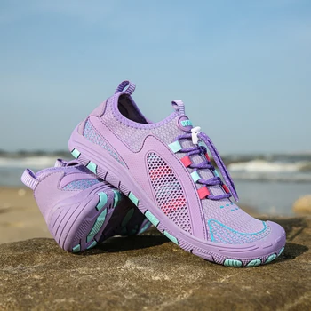 2022 Дамски обувки за боси, лятна бързосъхнеща плажната водна обувки, двойка водни маратонки, градинска мъжки обувки за фитнес, колоездене