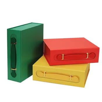 1 бр., однотонная сгъваема кутия магнит, благородна преносима подарък кутия от изкуствена кожа, подарък за рожден ден, картонена опаковка кутия 3 цвята