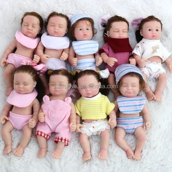 6 инча 15 см Мини кукли Реборн за малки момичета/момчета, силиконова кукла с цялото тяло, реалистична изкуствена мека играчка с вкоренените коса