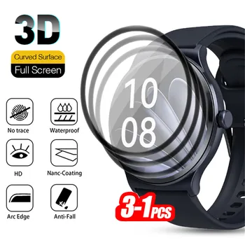 3-1 бр. 3D Изогнутое Гъвкаво Закалено Стъкло За Haylou LS05 Lite Защитно Фолио За Екрана Haylou Solar Light SmartWatch Band, Филм За Гривна