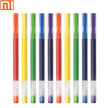 Новата дръжка Xiaomi mijia многоцветни неутрални химикалки 7 цветна четка за рисуване 8,5 грама мат четка за тяло пигментни мастила 0,5 мм офис дръжка за учене