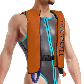 Надуваема жилетка за плуване, яке за гмуркане с шнорхел, защитни плаващи спасителни жилетки за възрастни, плаващ костюм, жилетка за оцеляване, Аксесоари за плуване