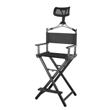 Съвременно портативно алуминиево режисьорско стол с облегалката за глава - Преносимо складное стол гримьор / мениджър, за по-добро бягство