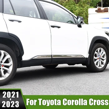 За Toyota Corolla Cross XG10 2021 2022 2023 Хибриден Протектор на Вратата на Колата Защита на Ръба на Каросерията Етикети Страничната Пола Стикер Против надраскване