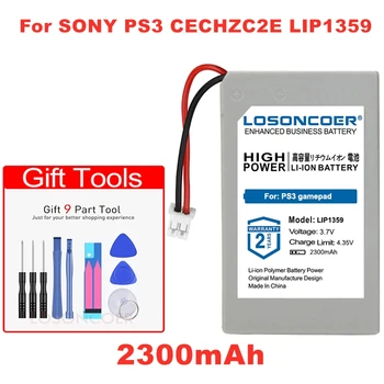 LOSONCOER 2300 mah LIP1359 батерия за Sony PS3 CECHZC2E Dualshock 3 безжичен контролер + безплатни инструменти