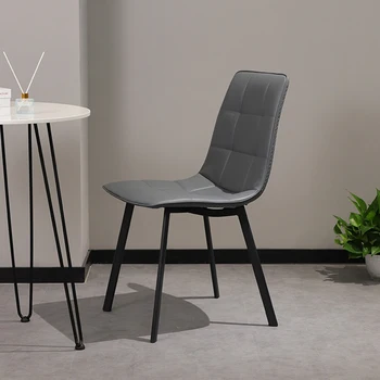 Съвременните слот трапезни столове Дизайнерски Nordic Mobilizer Стол-трон Офис салон Кожени мебели Silla Cocina T50CY