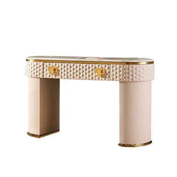 Лесен луксозен тоалетка в италиански стил, постмодернистский минималистичен масичка за грим, комбинирана модел стол за стая, на масичка на верандата