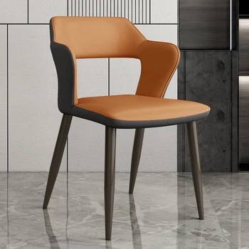 Страхотни и Модерни Трапезни Столове, Офис Дизайн Подови Трапезни Столове от Кожа Релакс Sillas De Comedor Ресторанная Мебели 47