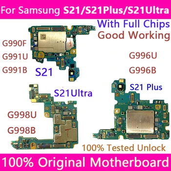 Оригиналната Плоча S21 G990F G991B S21 Plus G996B Mainbaord За Samsung Galaxy S21 Ultra G998B 5G дънна Платка Отключена Логични Платки