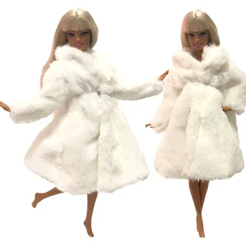 Куклено палто NK Висококачествено Облекло Модно рокля Ръчна изработка за отглеждане на Фланелевое палто за кукли Барби Аксесоари, Играчки със собствените си ръце 10X
