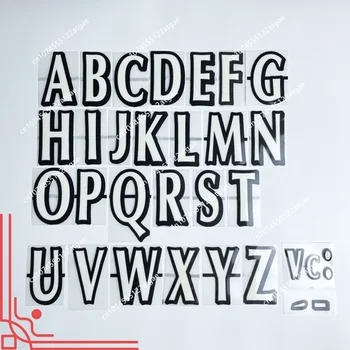 1997 2006 набор от имена на ръчно изработени САМ бели букви A Z, стекающиеся бод