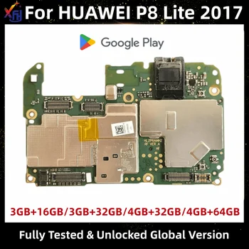 Оригинални отключени Дънна платка за HUAWEI P8 Lite 2017, дънна Платка, 16 GB, 32 GB, 64 GB, Глобалната вградена памет, Логична такса с пълноценни чипове