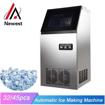 60/100 кг/24 ч Адаптивни машина за производство на кубичен лед с квадратна фризер, обзавеждане за генератор за вода за кафе-бар
