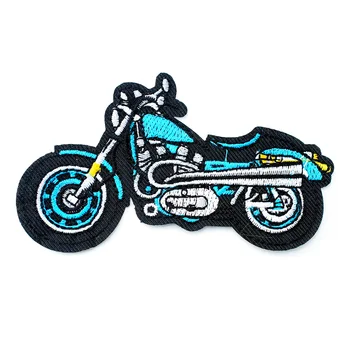 1 бр. Мотоциклетни Сини (размер: 10x5,5 см) на Значки от плат 