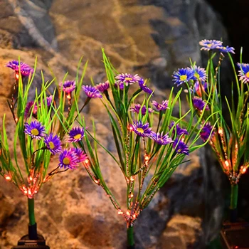 Малки диви цветя Празничен фенер Имитация на слънчева Енергия Лампи за косене на Външно украса на градината на Вила Лампа за вътрешния двор