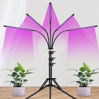 Статив USB Фитолампа, лампа за хидропоника с пълен набор от, led лампа за отглеждане на стайни растения, Тепличная Зеленчукови Цвете фитолампа, кутия за отглеждане на