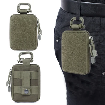Поясная чанта Molle, уличен в чантата си, водоустойчива чанта EDC, Преносима пътна поясная чанта с цип за къмпинг, разходки, лов, военни